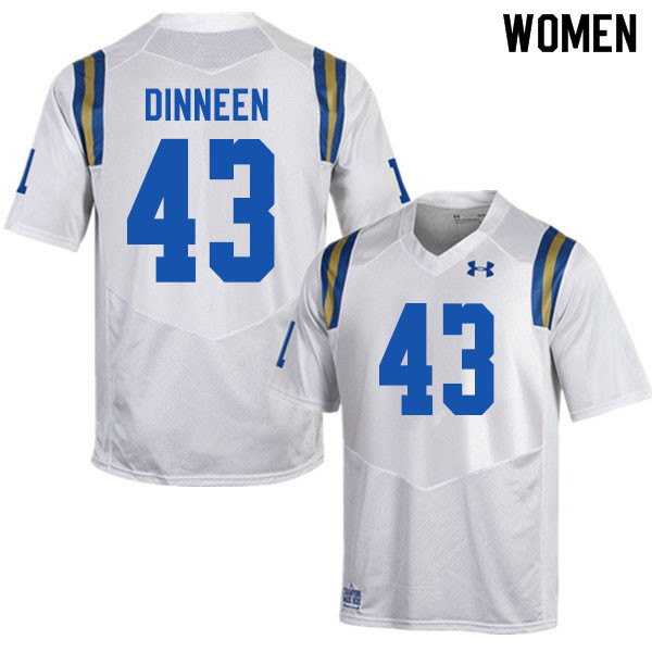 Women #43 James Dinneen UCLA Bruins College Football Jerseys Sale-White - Click Image to Close